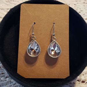 Reversible silver tone and rhinestone earrings!